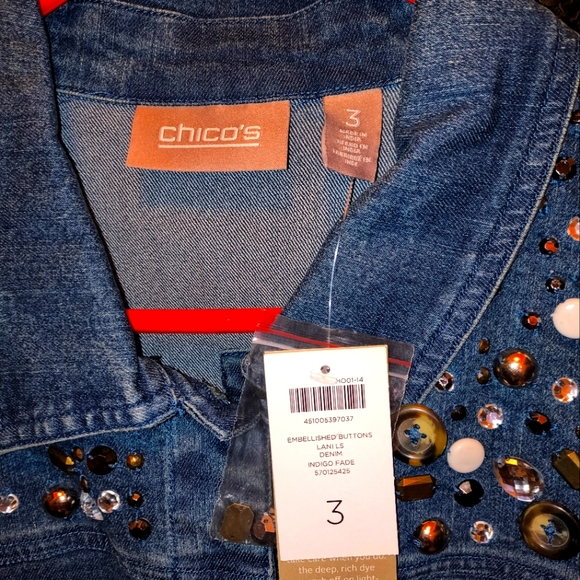 Chicos Denim Jacket - Picture 4 of 5